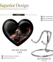 heart-shaped eagle memorial urn