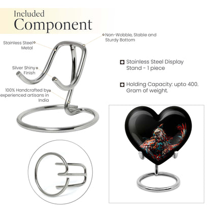 heart-shaped eagle memorial urn