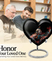 heart-shaped eagle memorial urn