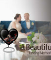 heart-shaped eagle memorial urn