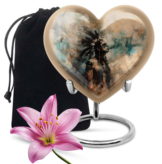 tribe Man Heart Urn