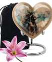 Mountains Heart Urn for Mom: Unique Memorial Tribute