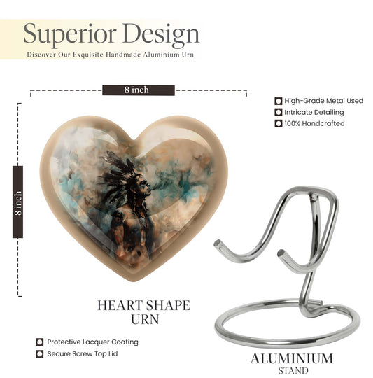 tribe Man Heart Urn