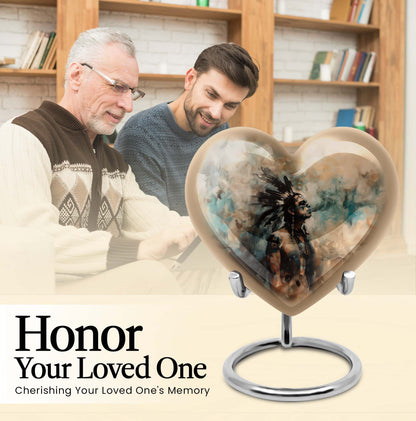 tribe Man Heart Urn