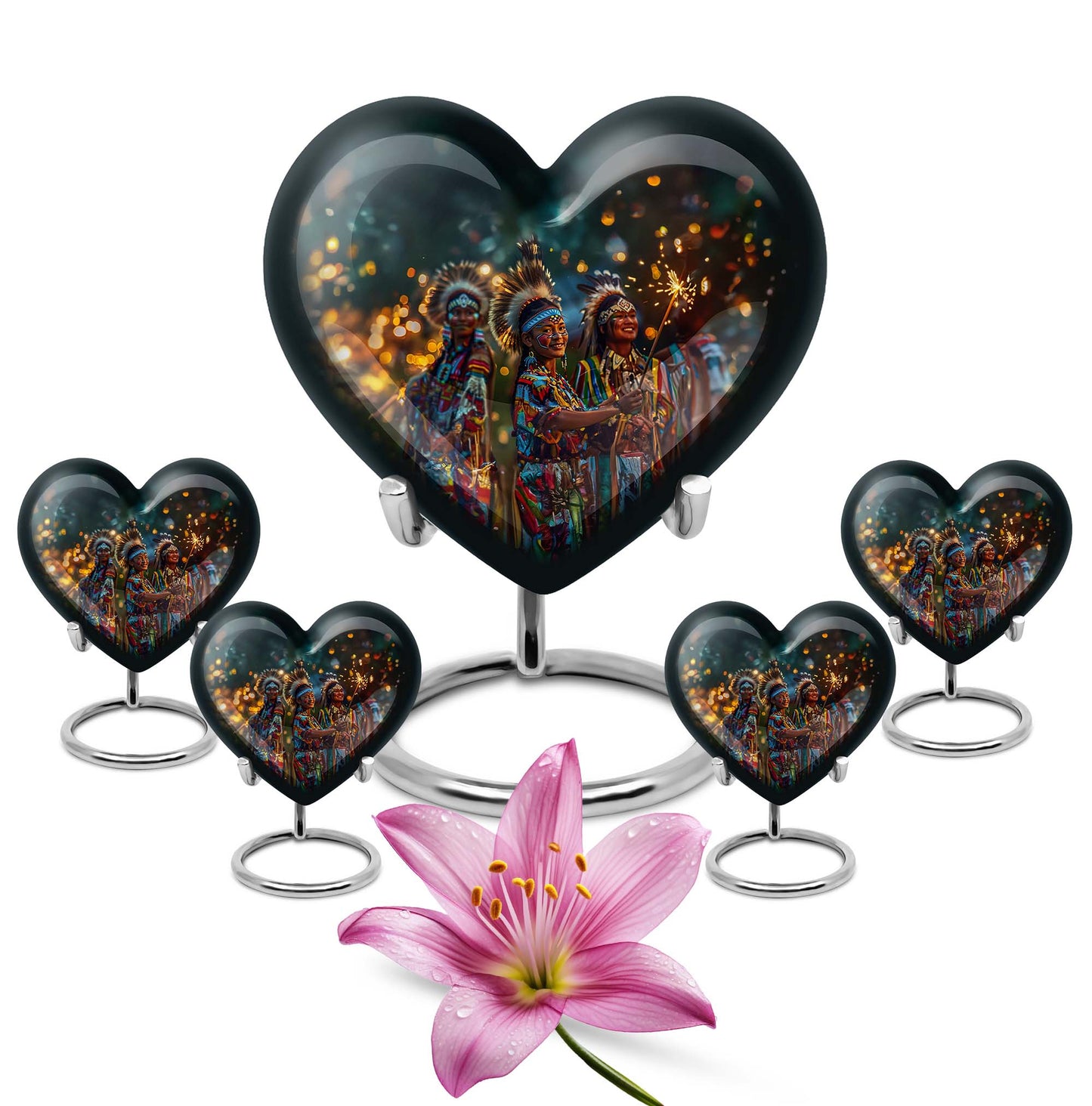 Tribe Man Heart Urn