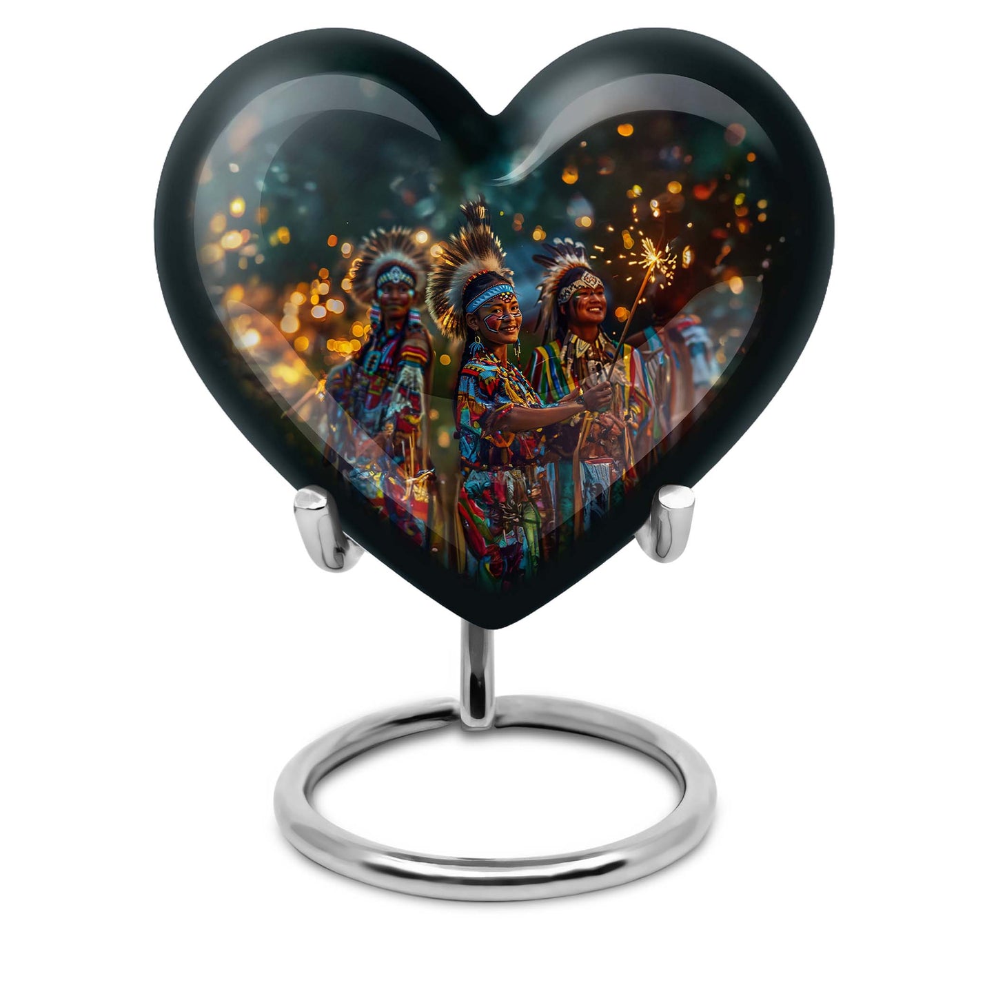 Tribe Man Heart Urn