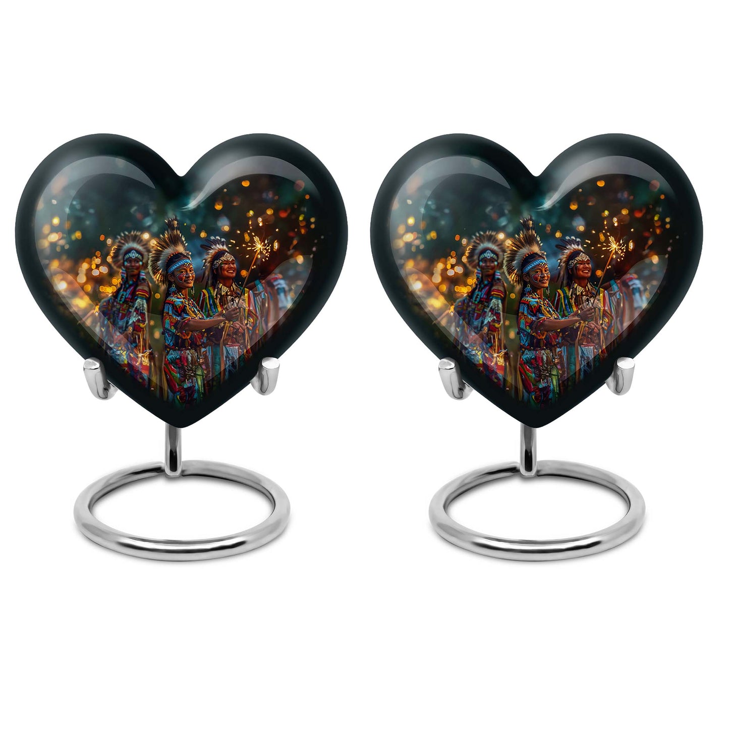Tribe Man Heart Urn