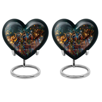 Tribe Man Heart Urn