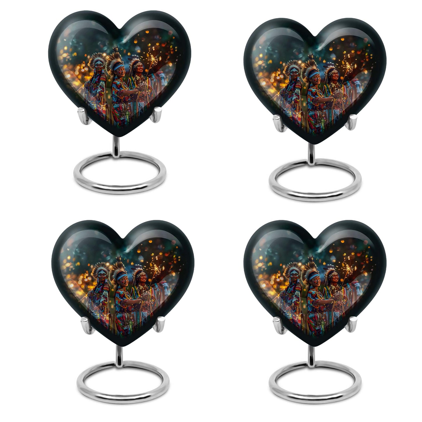 Tribe Man Heart Urn