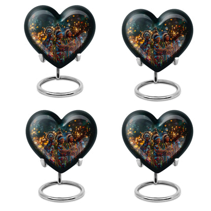 Tribe Man Heart Urn