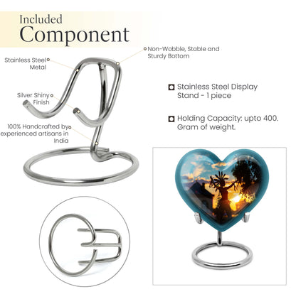 Tribe Man urn, heart-shaped funeral urn
