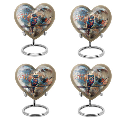 Owl Urn designed as Heart Urn