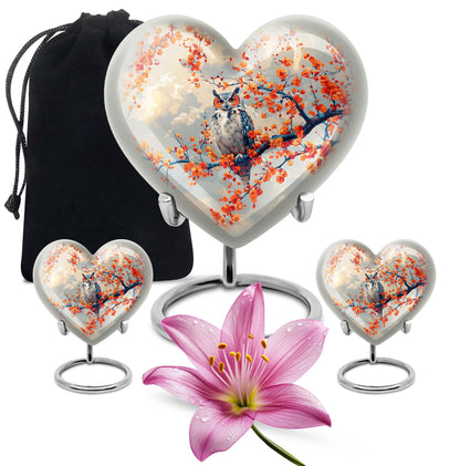 Owl Urn, Heart Design