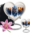 Owl Theme Large Urn With 1 Keepsake Urn