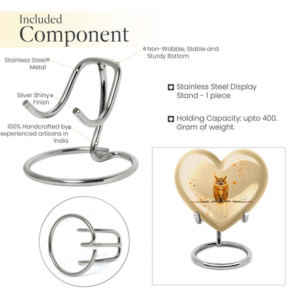 Heart Urn owl theme