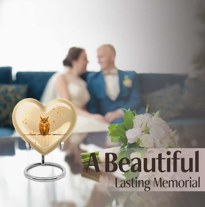 Heart Urn owl theme