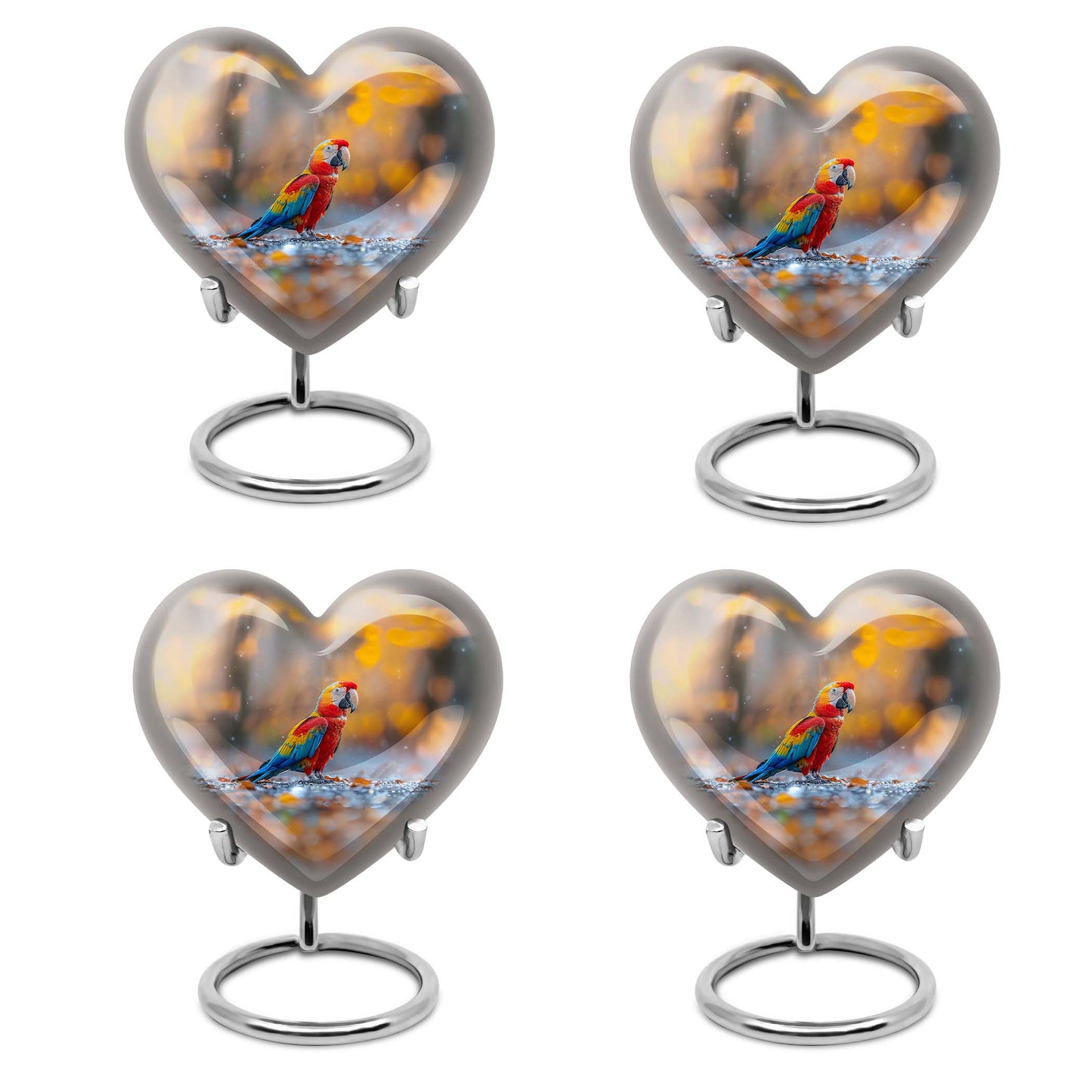 Macaw Parrot Theme 3 Inch Keepsake Pack of 4