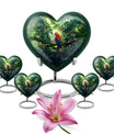 heart-shaped macaw parrot urn