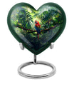 heart-shaped macaw parrot urn