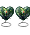 heart-shaped macaw parrot urn