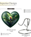 heart-shaped macaw parrot urn