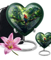 heart-shaped macaw parrot urn