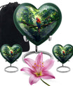 heart-shaped macaw parrot urn