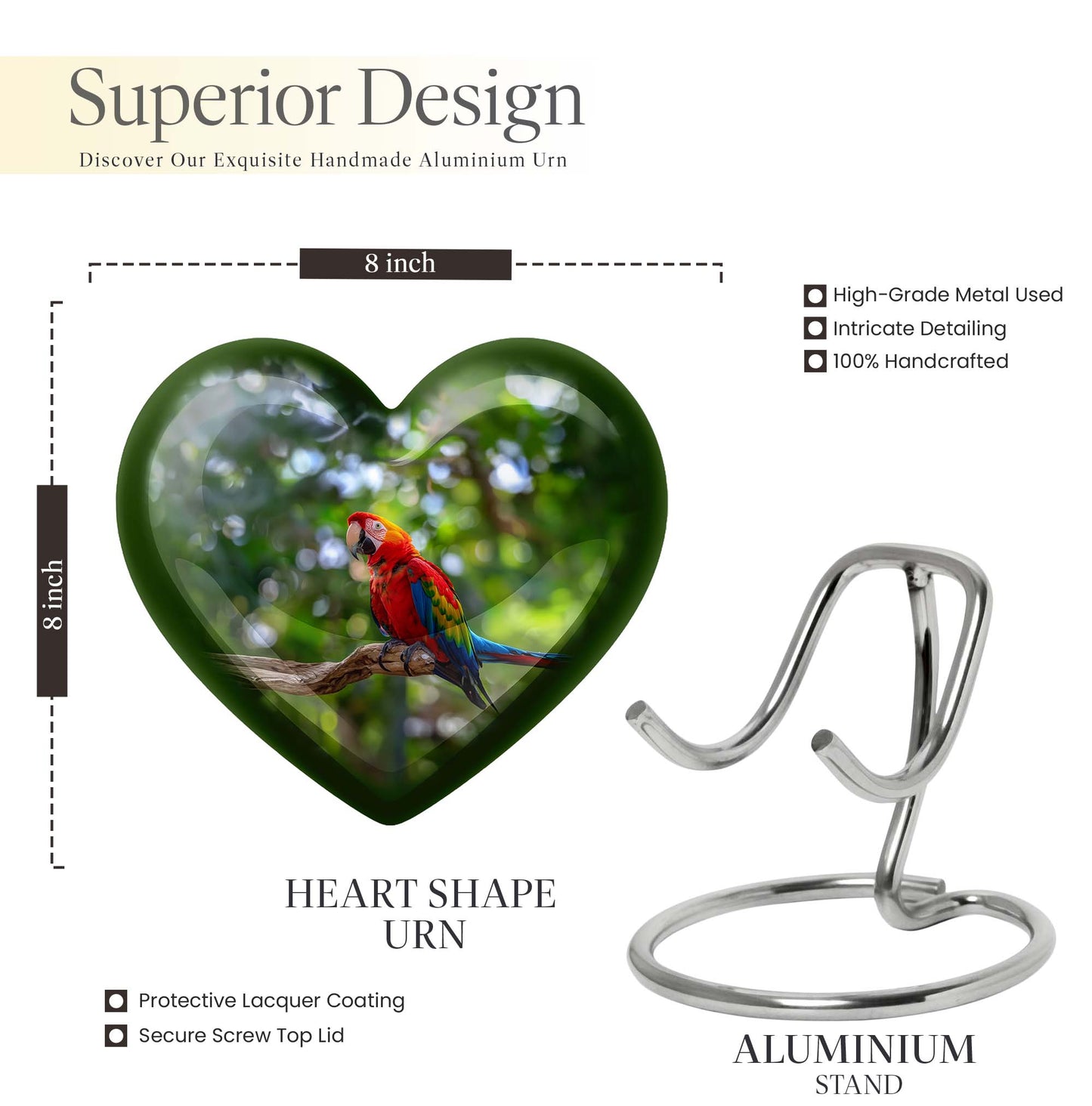 Macaw Parrot Urn