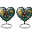 heart-shaped macaw parrot urn