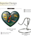 heart-shaped macaw parrot urn
