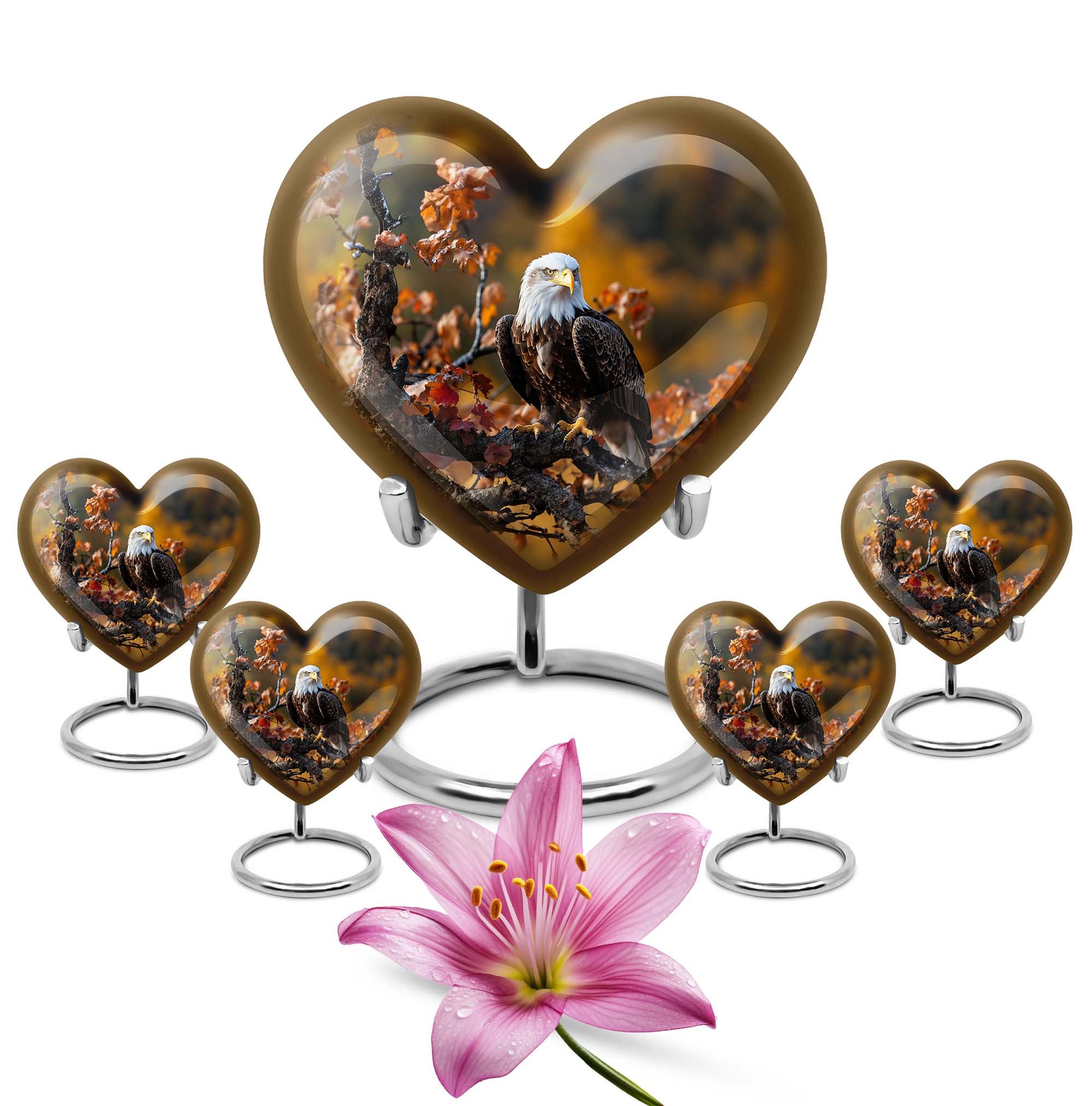 EAGLE Heart Urn for burial ashes