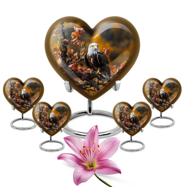 10 inch large Urn with 4 Keepsake 3 Inch Urns