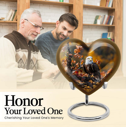 EAGLE Heart Urn for burial ashes