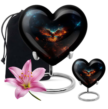 EAGLE Urn, heart themed