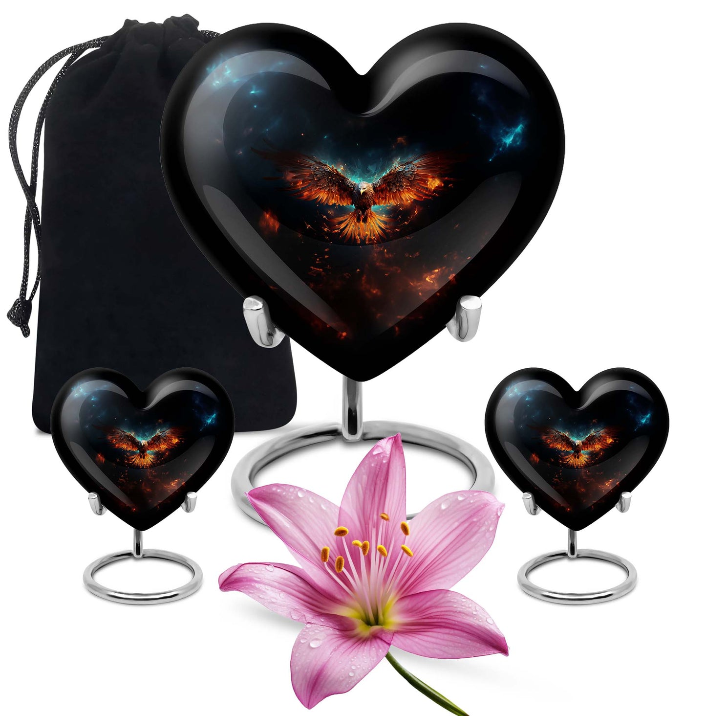 EAGLE Urn, heart themed