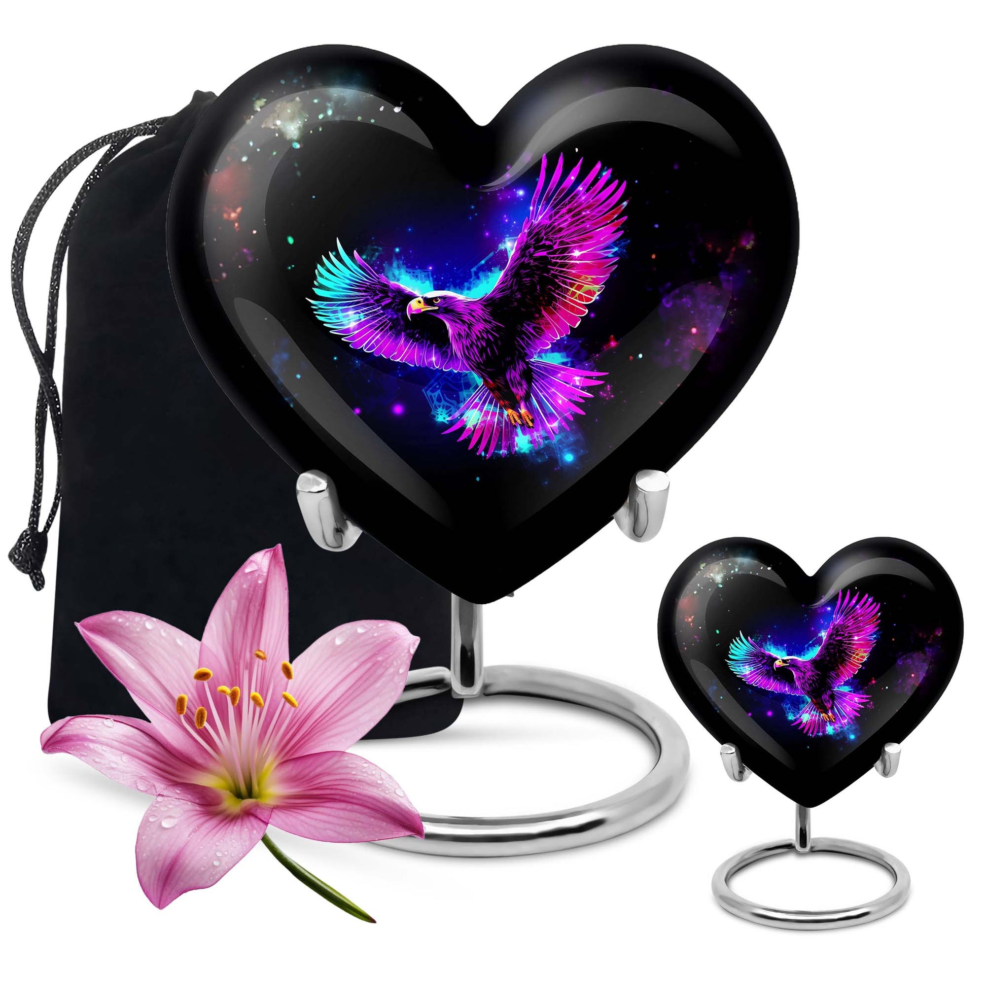 Eagle Theme Large Urn With 1 Keepsake Urn