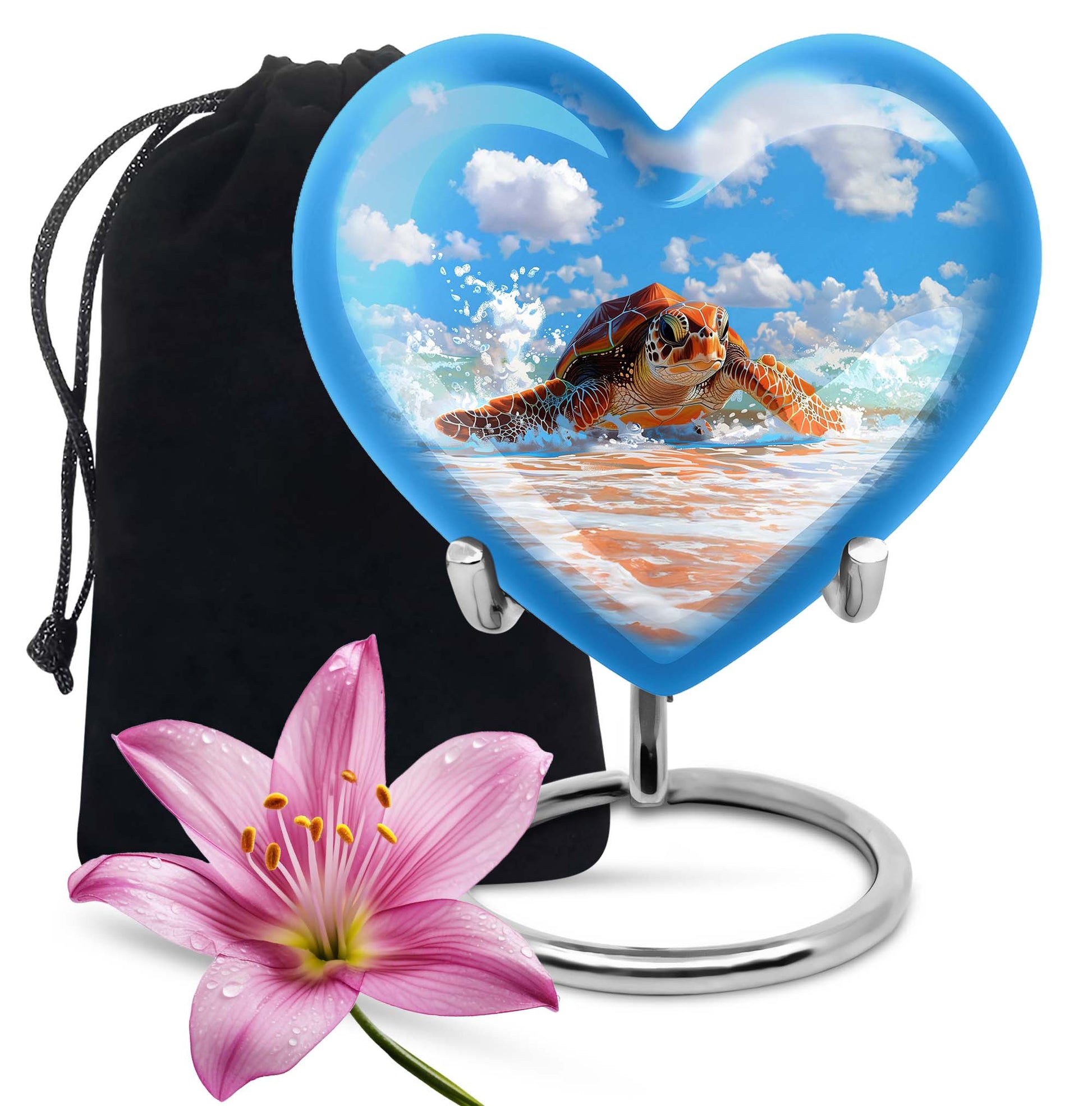 TURTLE urn heart design