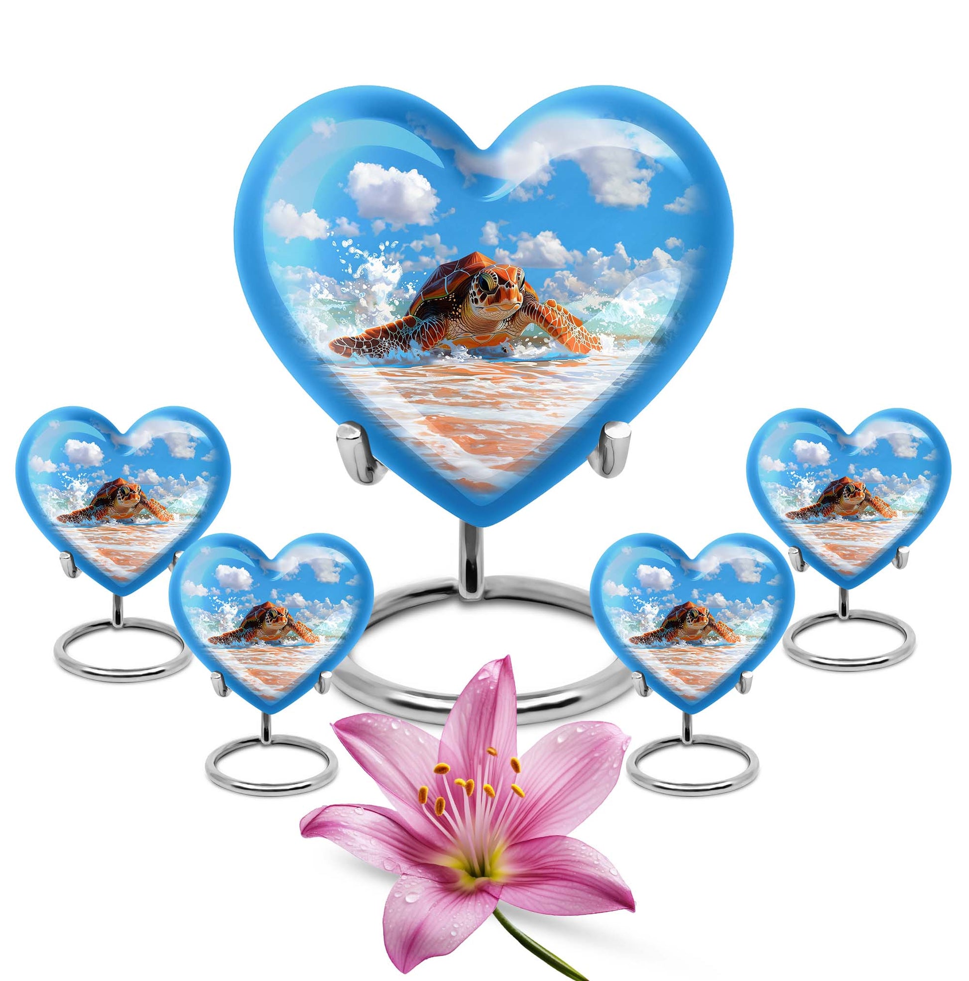 TURTLE urn heart design