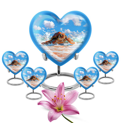 TURTLE urn heart design