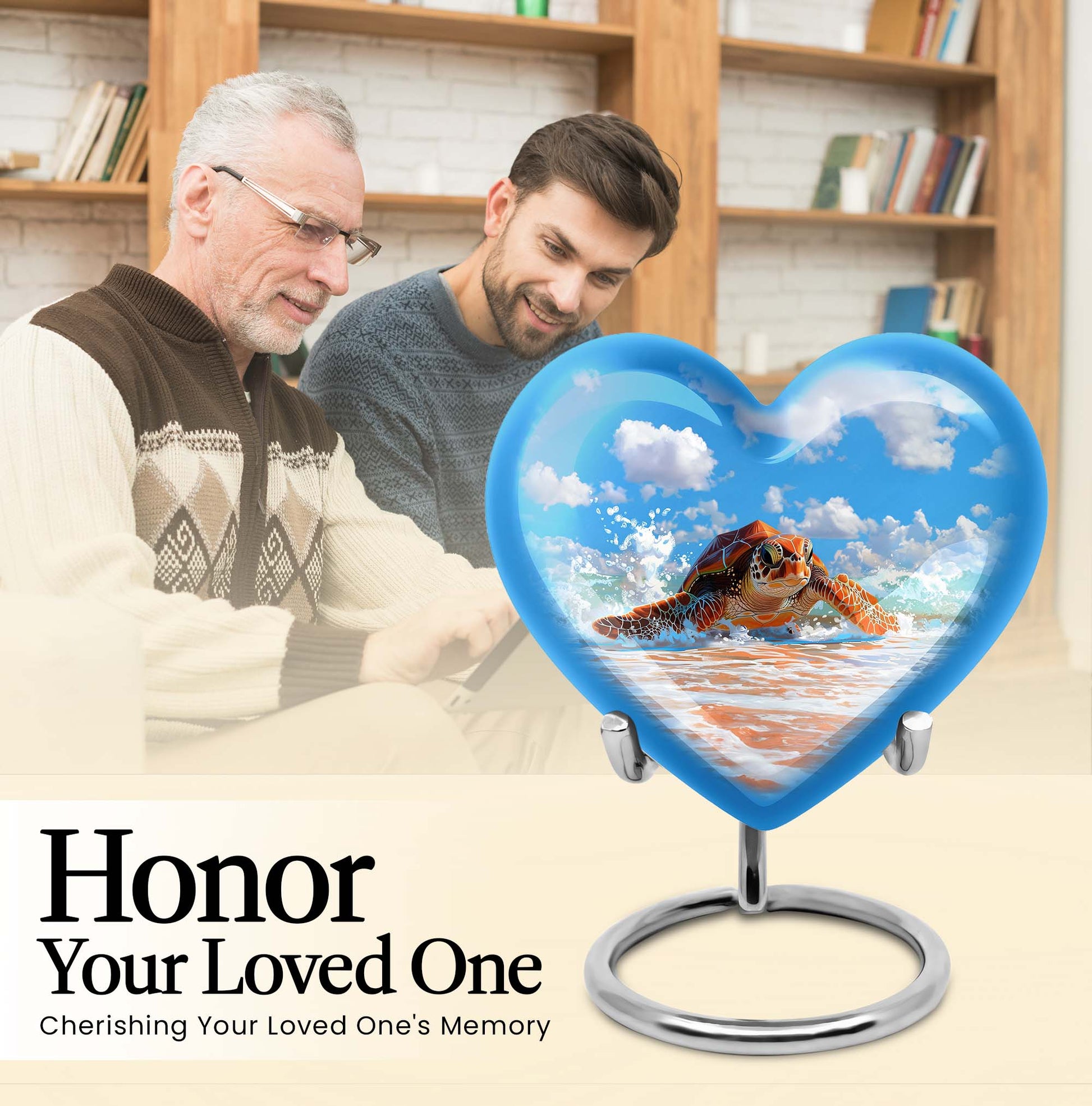 TURTLE urn heart design