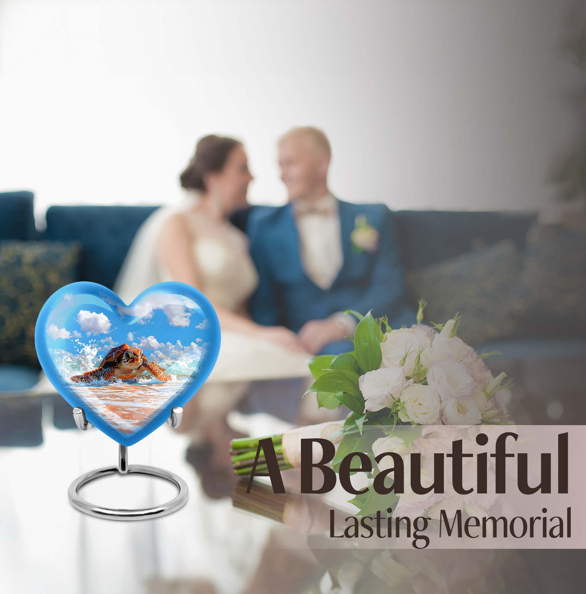 TURTLE urn heart design