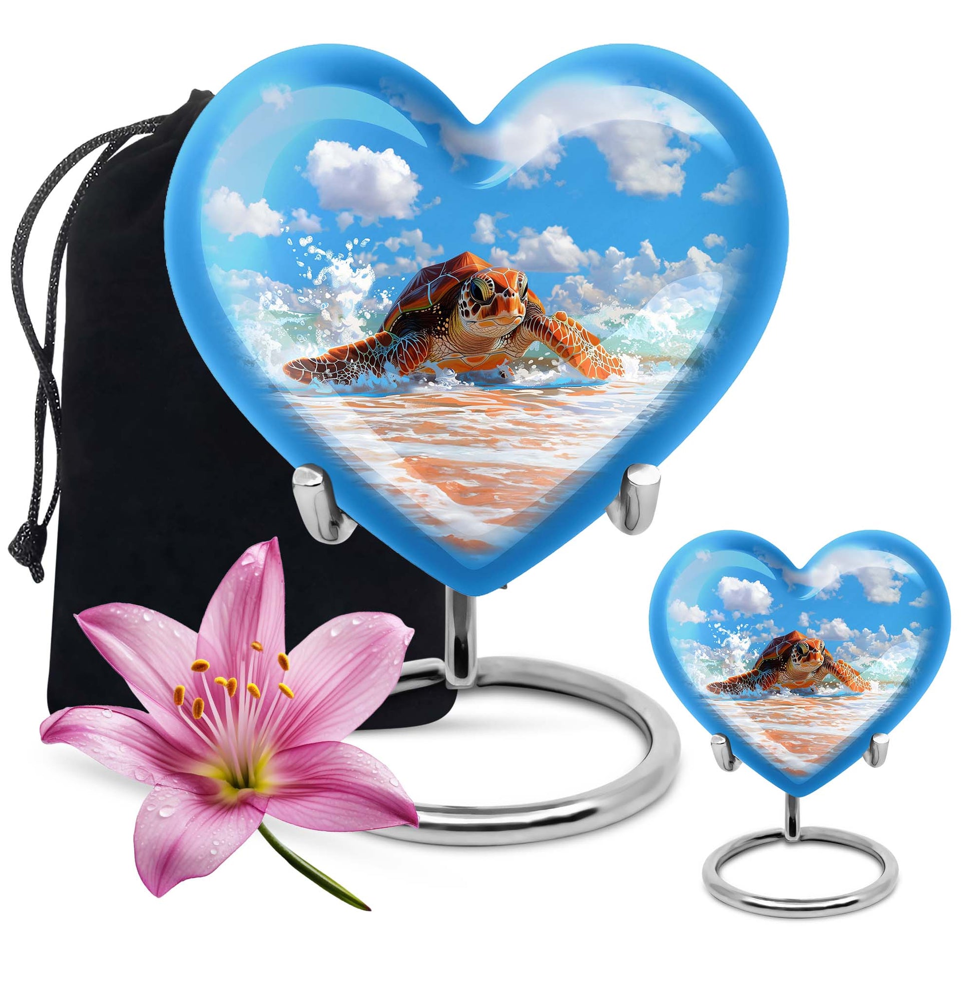 TURTLE urn heart design