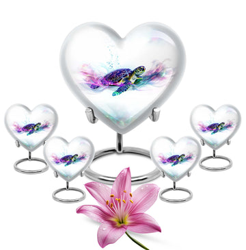 10 inch large Urn with 4 Keepsake 3 Inch Urns
