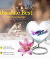 10-inch heart-shaped TURTLE urn with wolf howling design, ideal for dad's ashes