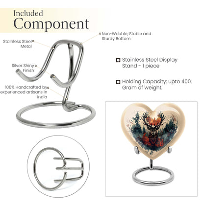 heart-shaped deer urn