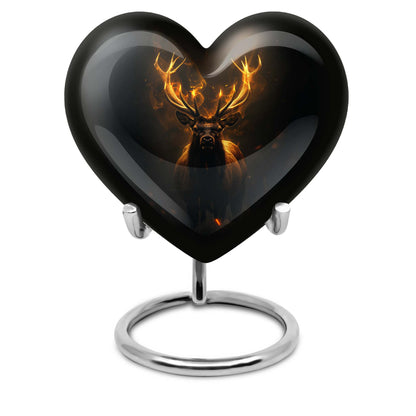 heart-shaped deer urn