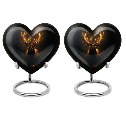 heart-shaped deer urn