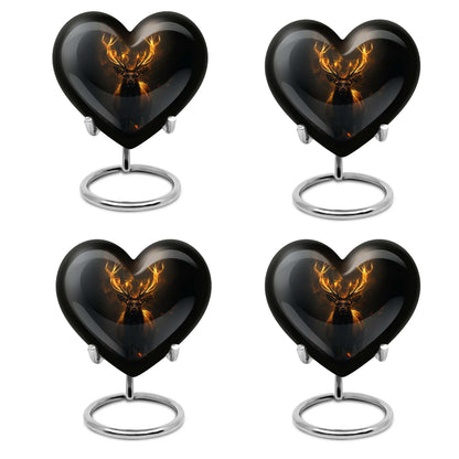 heart-shaped deer urn