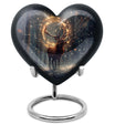  deer urn for memorials, heart design large urn
