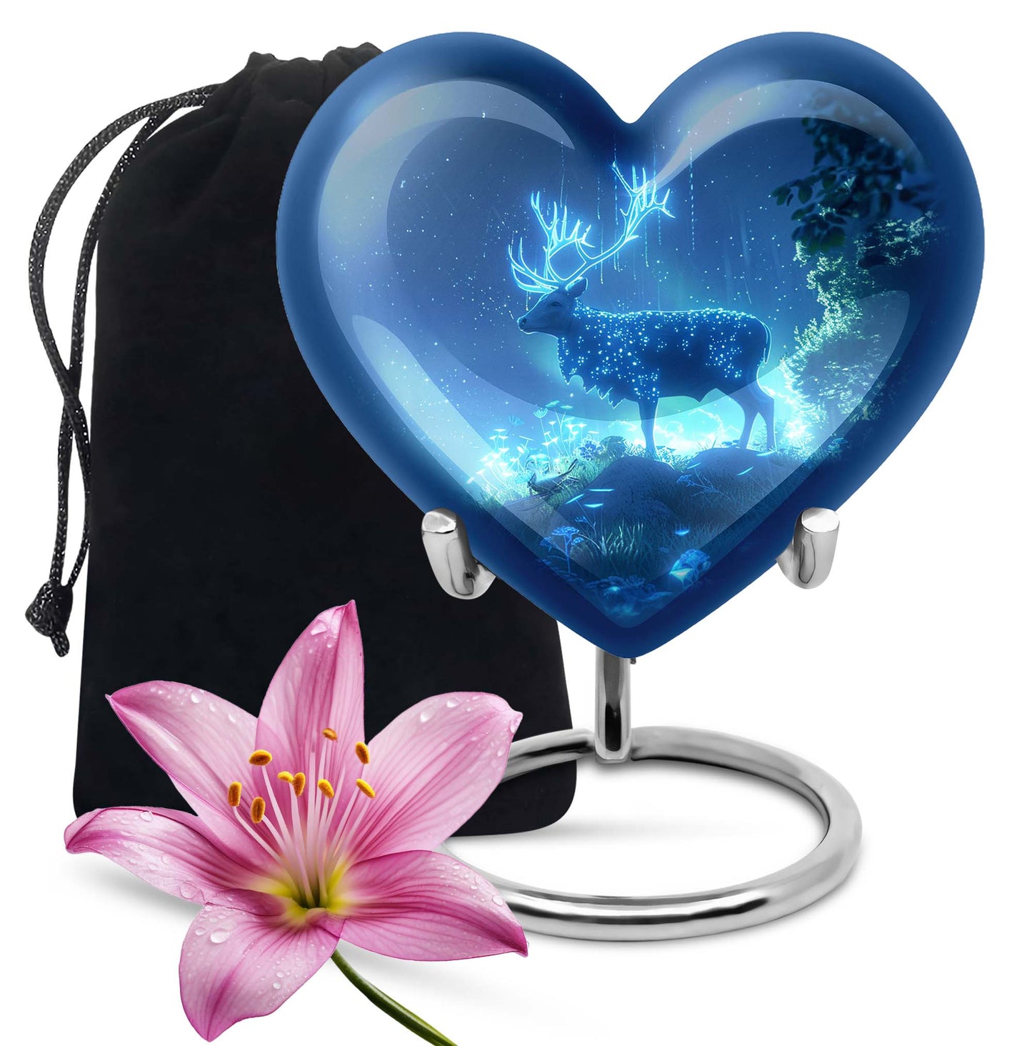 Deer Urn Heart design memorial urn